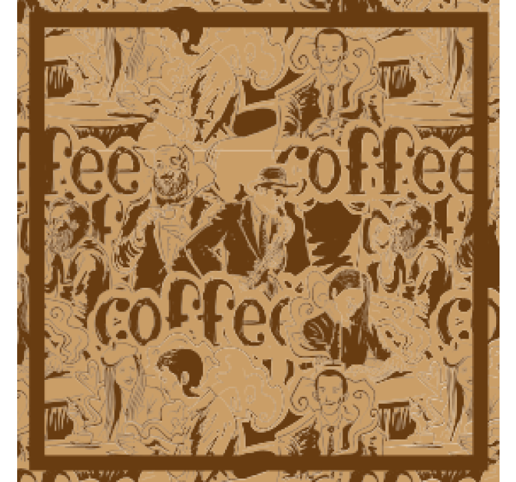 Sous verre personnages de café vintage - TenStickers