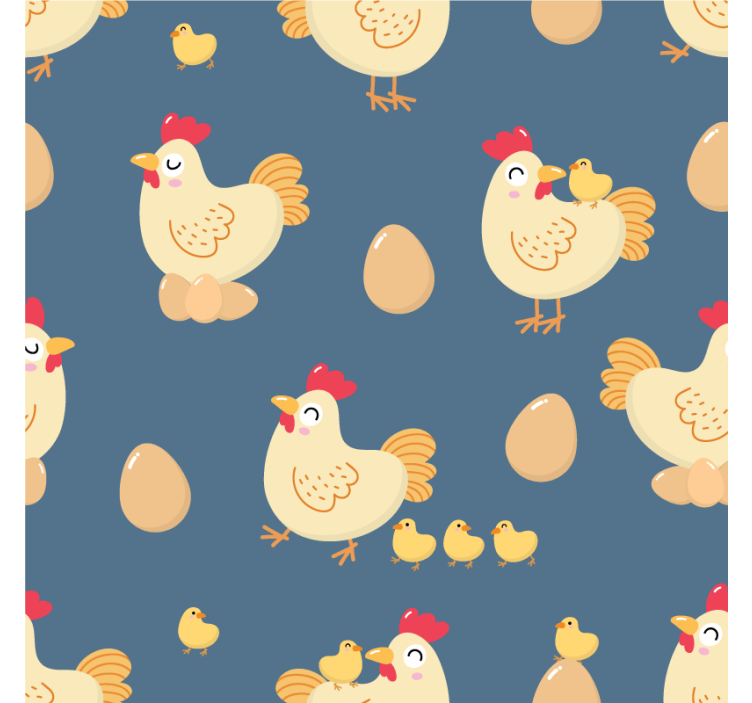 Sous verre geek poules ludiques avec œufs - TenStickers