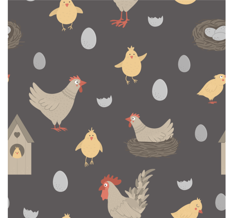 Sous verre geek motif poules et oeufs - TenStickers