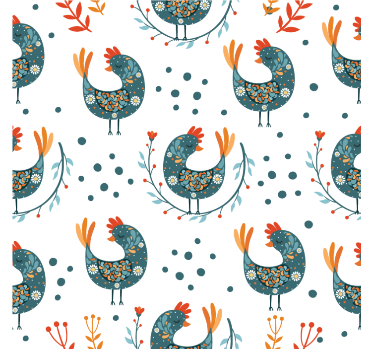 Sous verre geek motif de poules fantaisistes - TenStickers