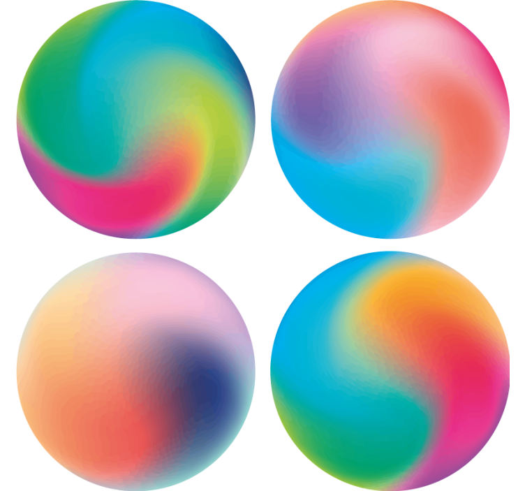 Sous verre motifs tourbillonnants colorés - TenStickers