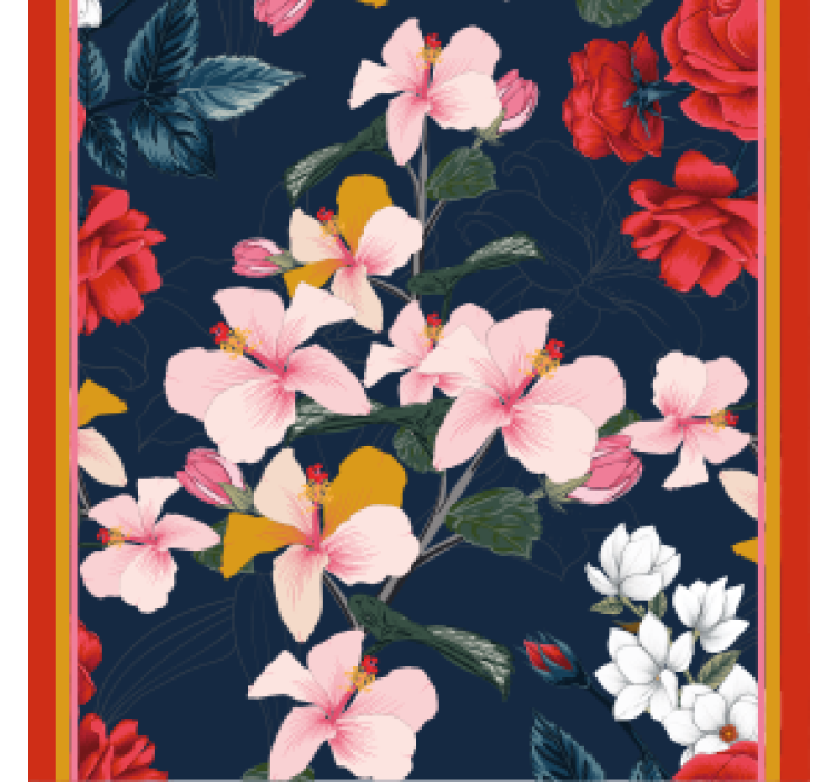 Sous verre geek motif floral tropical - TenStickers