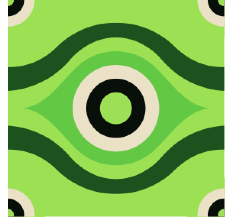 Sous verre motif vert ondulé - TenStickers