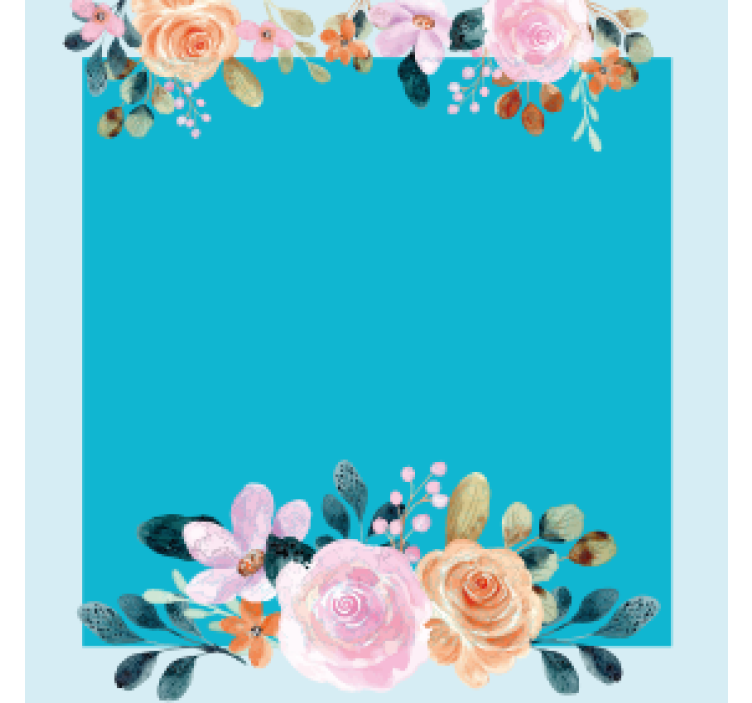 Sous verre personnalisable accent floral rectangle - TenStickers