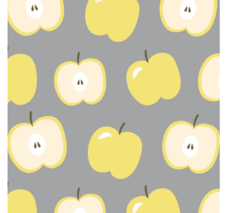 Sous verre geek motif pommes jaunes - TenStickers