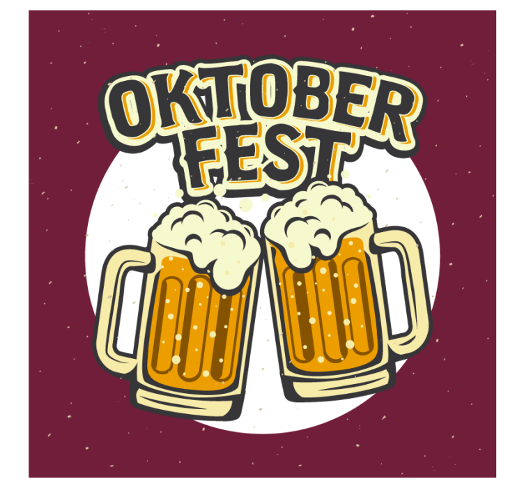 Sous verre bière mugs de bière joyeux - TenStickers