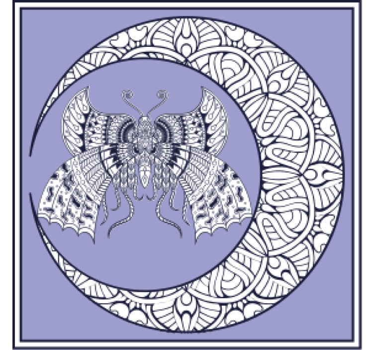 Sous verre geek emblème de papillon complexe - TenStickers