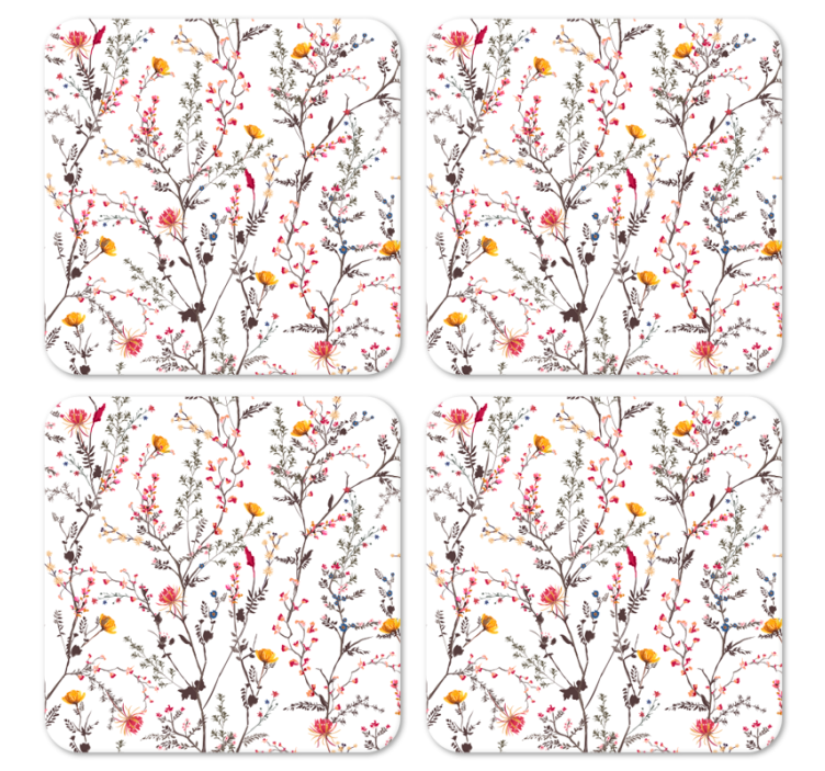 Sous-verre mignon de petites fleurs - TenStickers
