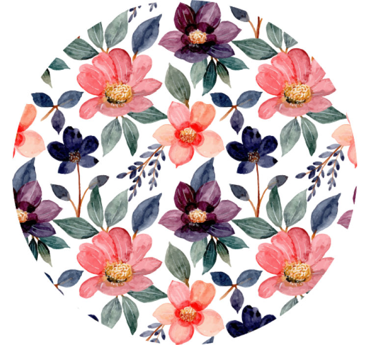 Sous verre geek motif floral éclaboussure - TenStickers
