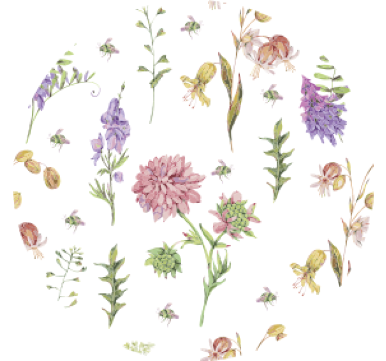 Sous verre accents floraux élégants - TenStickers