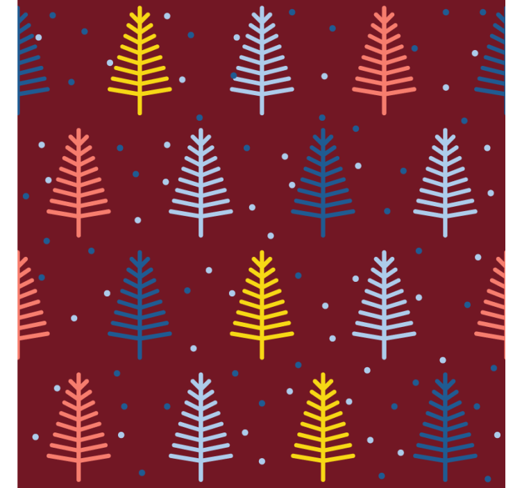 Sous verre noël motif d'arbre coloré - TenStickers