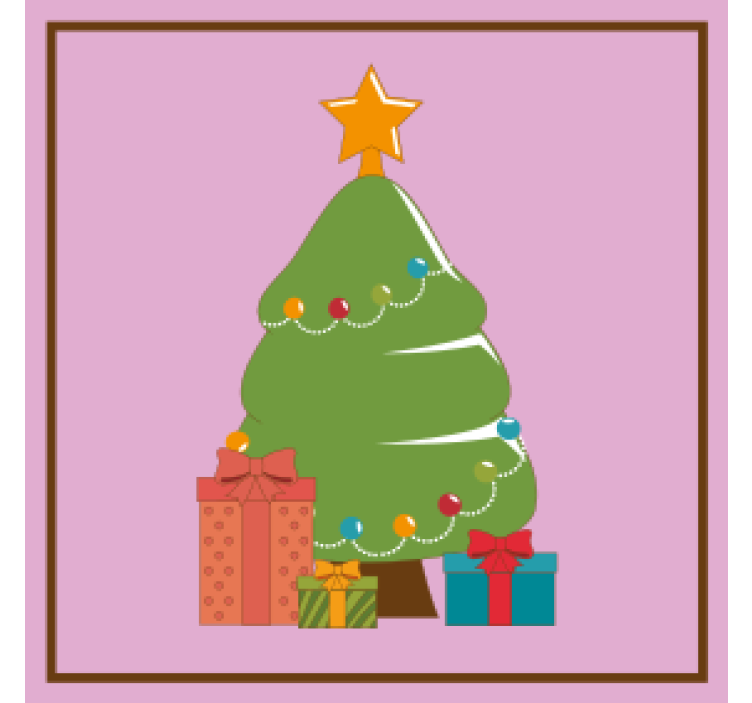 Sous verre noël cadeaux décoratifs de noël - TenStickers