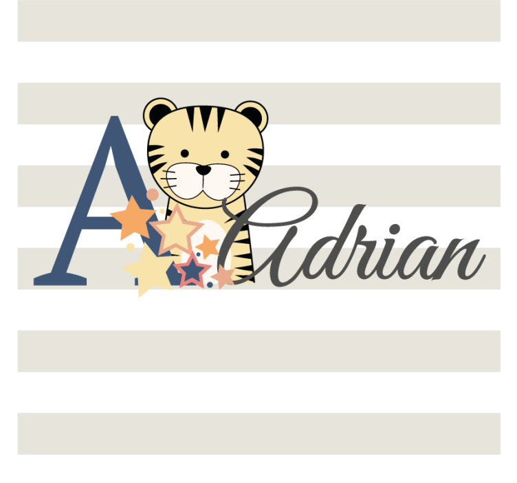 Sous verre personnalisable illustration de tigre fantaisiste - TenStickers