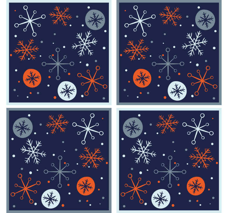 Sous verre noël design à motifs flocons de neige - TenStickers
