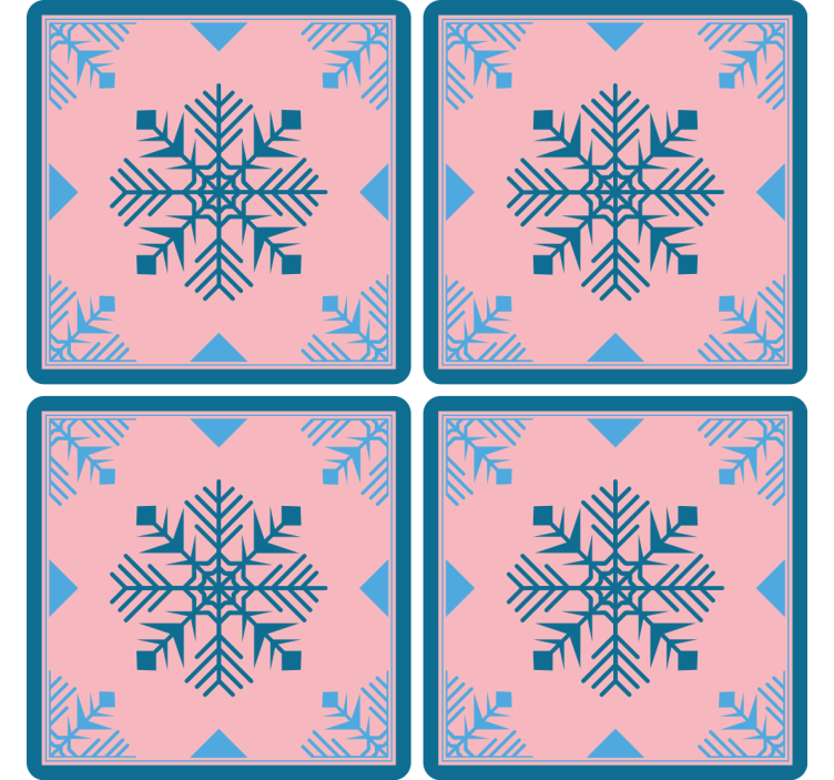 Sous verre noël tapis en silicone motif flocon - TenStickers