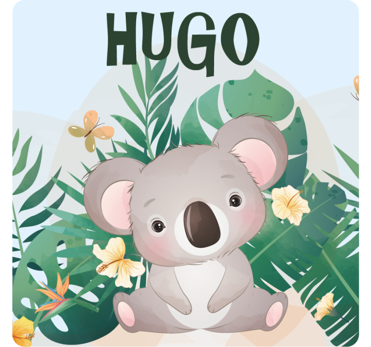 Sous verre personnalisable art de koala adorable - TenStickers