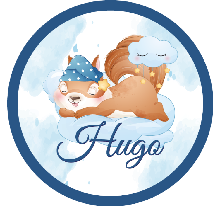 Sous verre geek Écureuil en mode détente rêveur - TenStickers