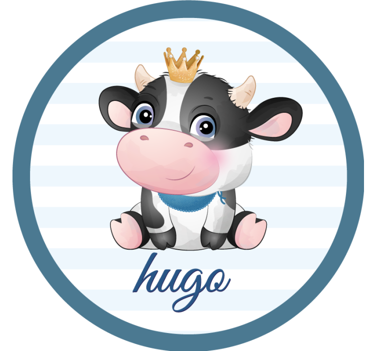 Sous verre personnalisable illustration de vache mignonne - TenStickers
