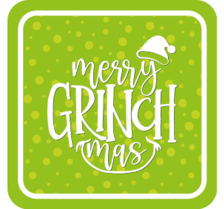 Sous verre noël joyeux grinchmas - TenStickers