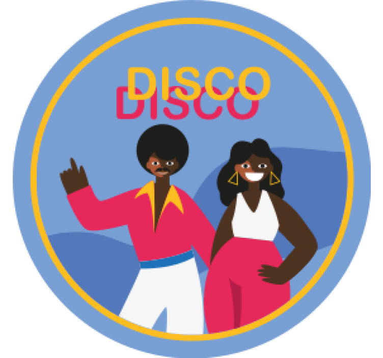 Sous verre geek soirée dansante disco - TenStickers