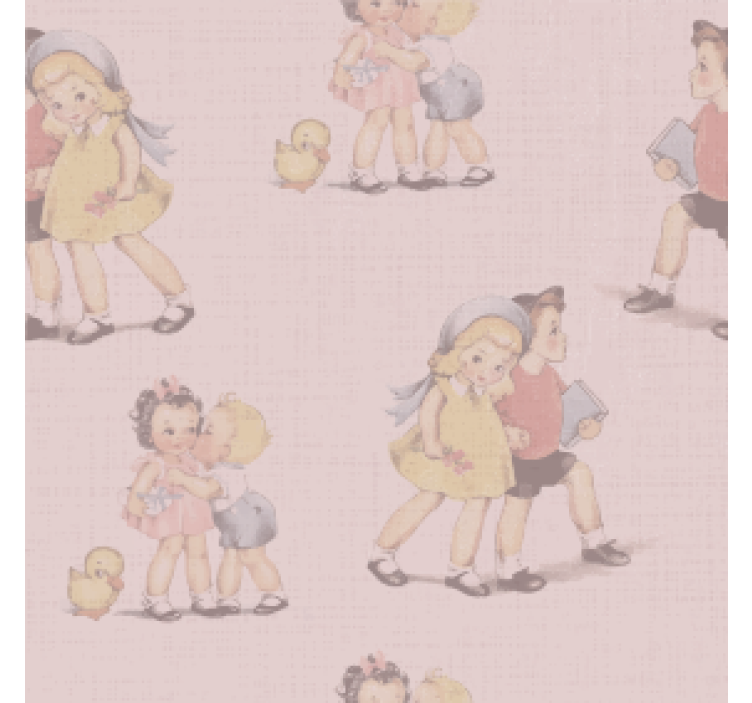 Dessous de verre vintage Design 80 enfant-fleur - TenStickers