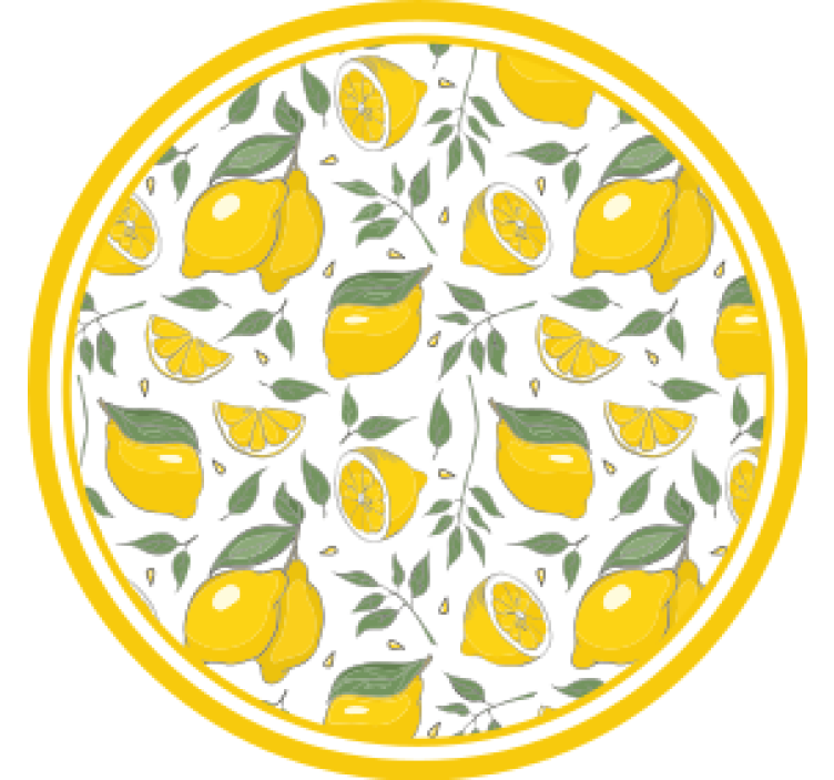 Sous verre Éléments de motif citron - TenStickers