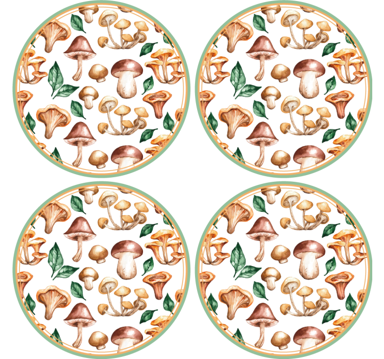 Sous verre geek motifs de champignons - TenStickers