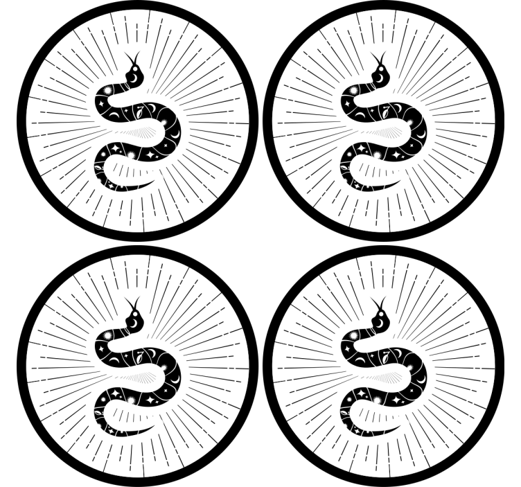 Sous verre geek motif serpent abstrait - TenStickers