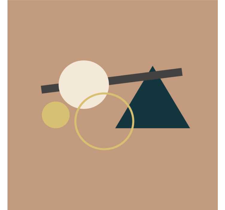 Sous verre moderne formes géométriques avec cercle - TenStickers