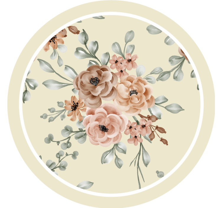 Sous verre vintage motif d'élégance florale - TenStickers