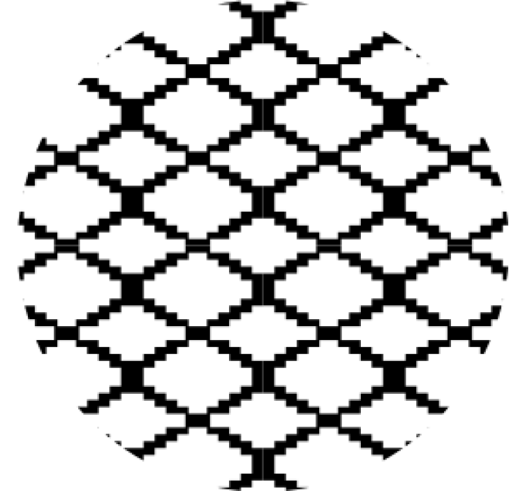 Dessous de verre moderne Filet noir diamant - TenStickers