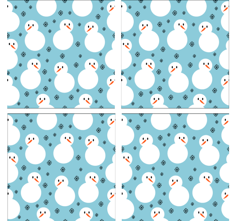 Sous verre noël motif bonhommes de neige - TenStickers