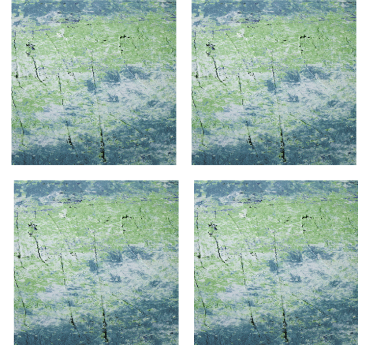 Dessous de verre motif Mur vintage tons bleus - TenStickers