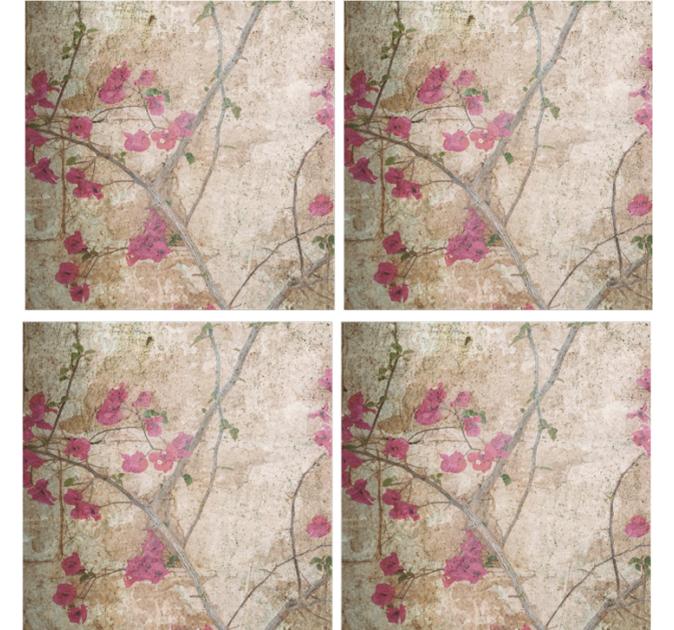 Sous verre motif floral texturé - TenStickers
