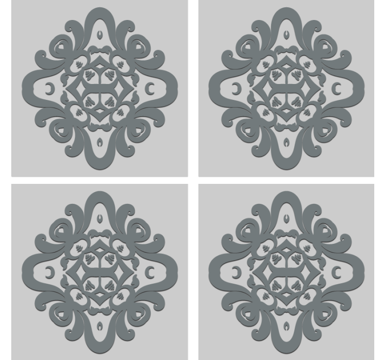 Dessous de verre en carreaux Formes de fleurs à effet 3d - TenStickers