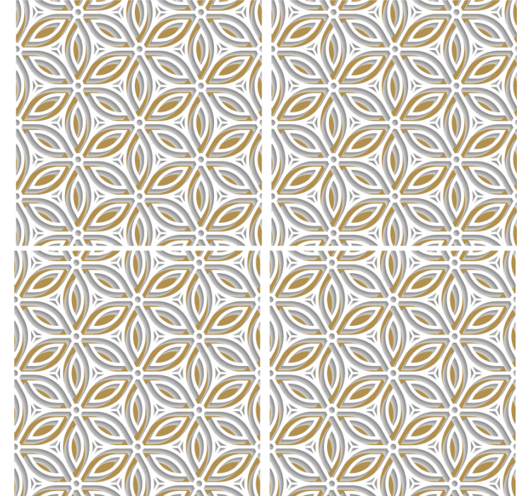 Sous verre Élément floral complexe - TenStickers