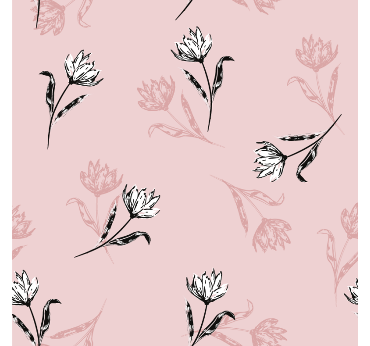 Sous verre motif floral aux teintes douces - TenStickers