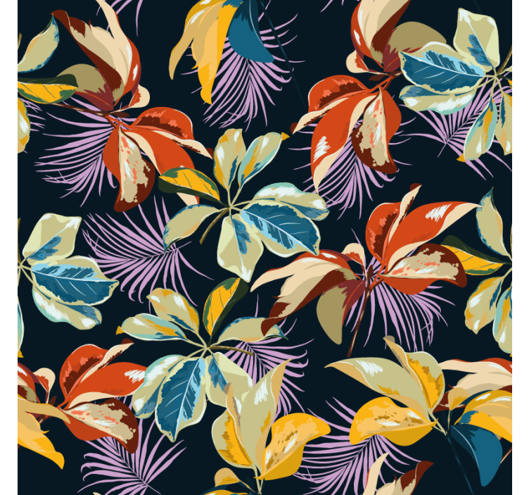 Sous verre motif de feuilles colorées - TenStickers