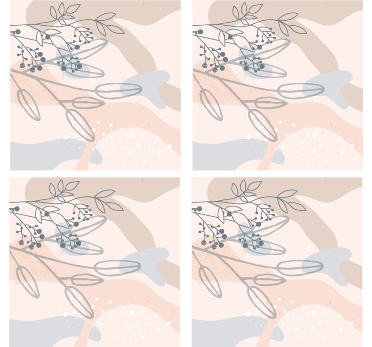 Sous verre motifs floraux abstraits - TenStickers