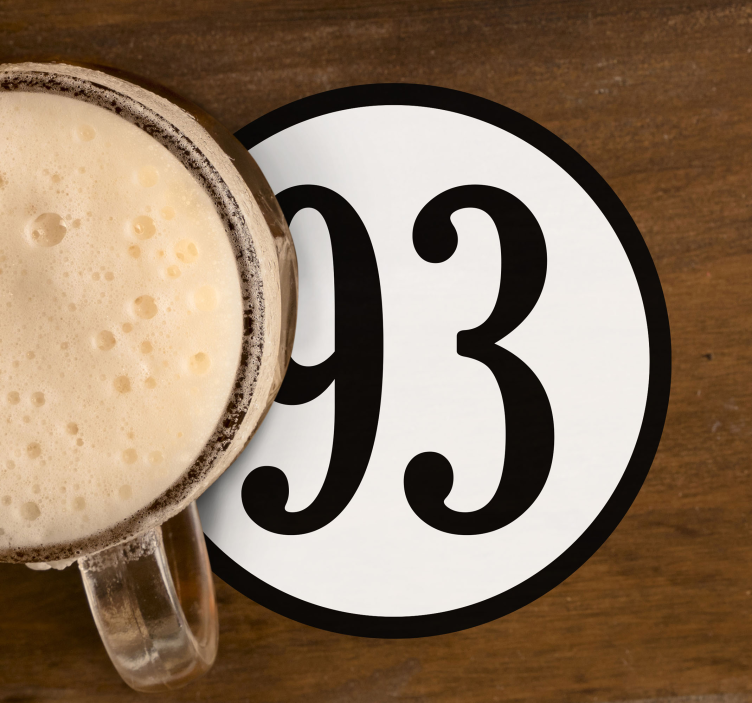 Dessous de verre numéro personnalisé - TenStickers