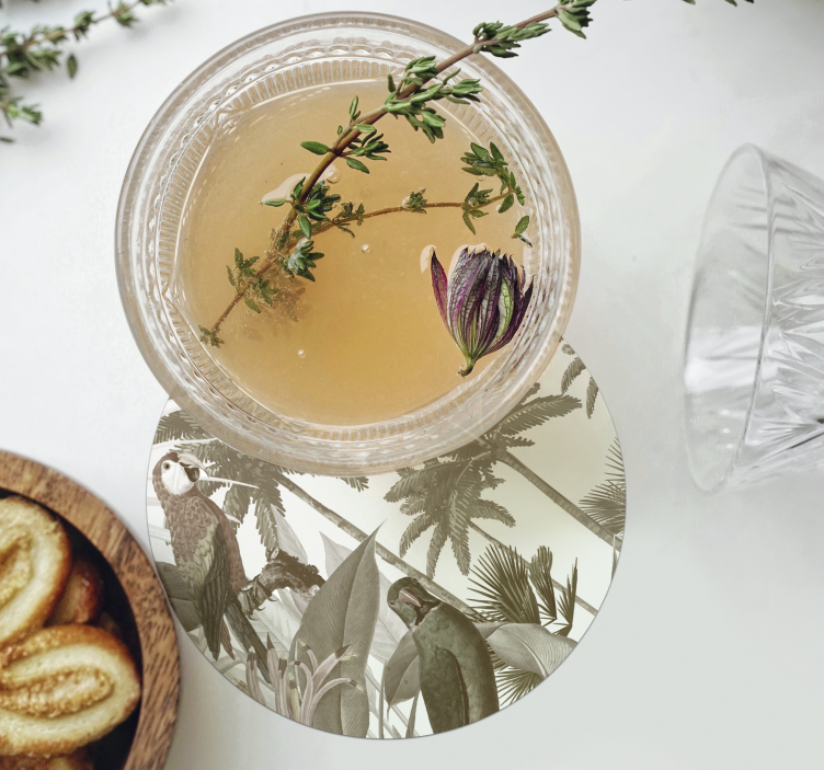 Dessous de verre vintage Faune tropicale vintage - TenStickers