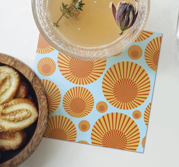 dessous de verre vintage Soleil des années 70 - TenStickers