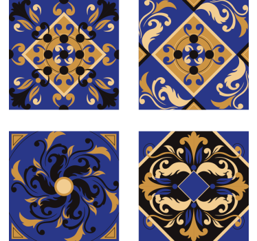 Sous-verre carreaux style ornemental - TenStickers