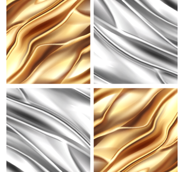 Sous verre vagues métalliques brillantes - TenStickers