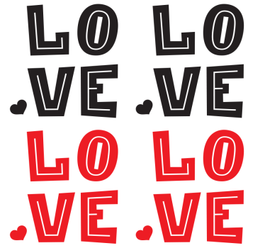 Sous verre citation typographie audacieuse amour - TenStickers