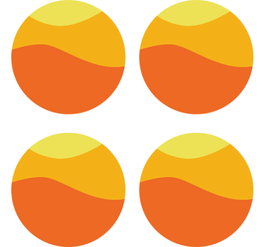 Sous verre couches colorées ondulées - TenStickers
