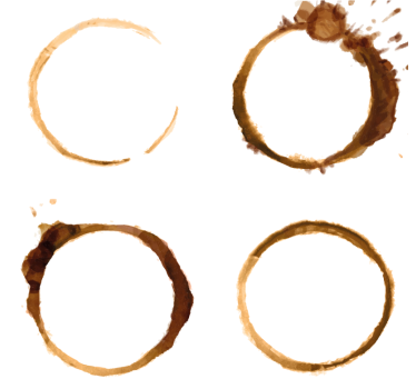 Sous verre motifs de taches de café - TenStickers