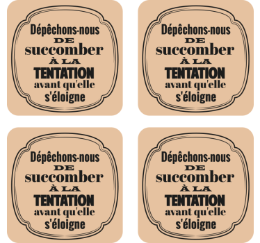 dessous de verre avec citation Citation d'épicure - TenStickers