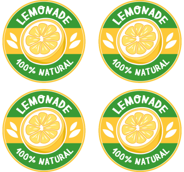 Sous verre citation rondelle de citron naturel - TenStickers