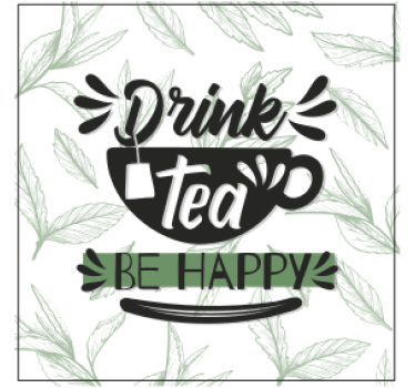 Sous verre citation tasse à thé inspirante - TenStickers